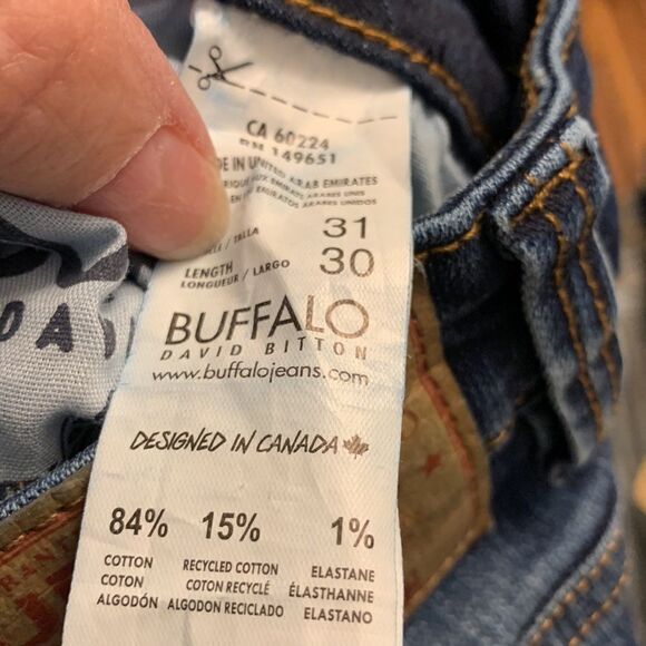 Buffalo by David Bitton size 31/30 Slim Ash distressed denim jeans - Picture 5 of 7